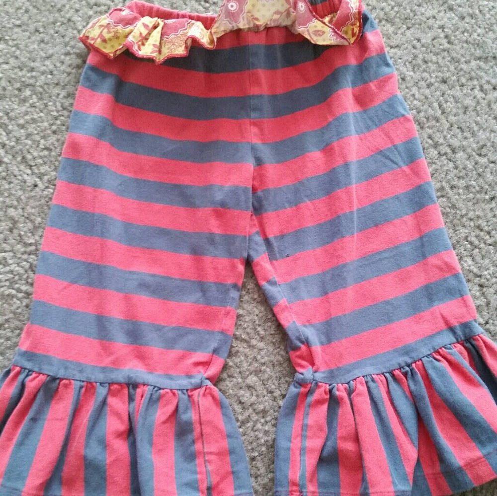 Mustard pie size 2t ruffled pants